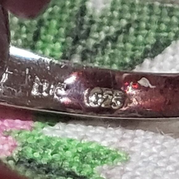 Cultured Freshwater Large Button Pearl Heart Sterling Silver Ring - Picture 5 of 8